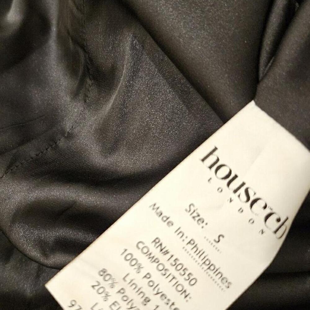 HOUSE OF CB 'Stefania' Black Satin Strappy Gown - Picture 6 of 7